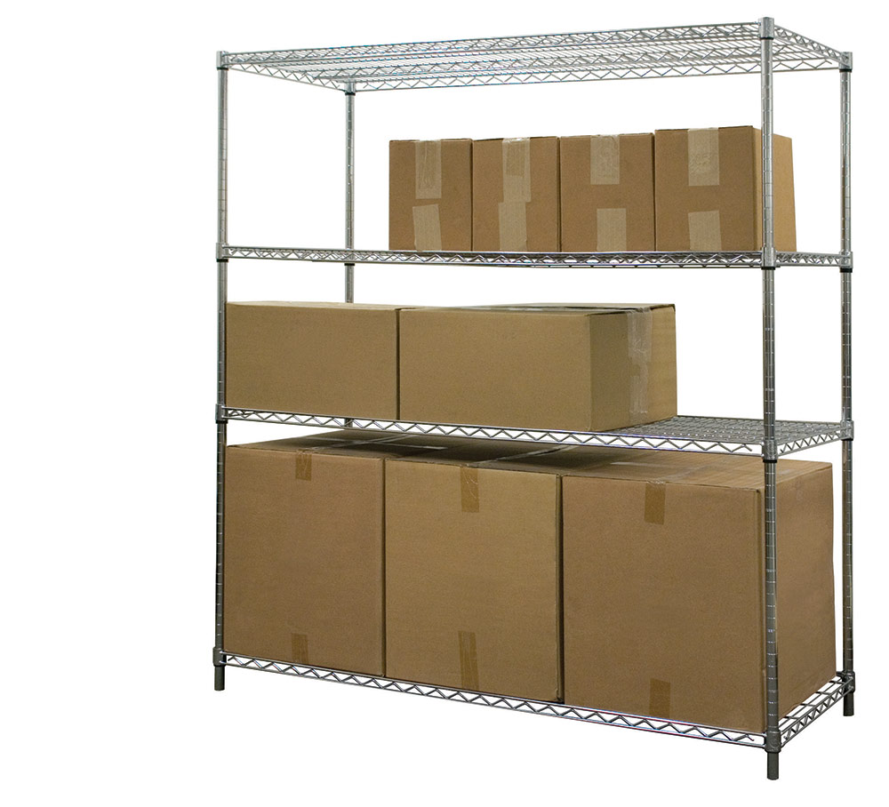 Chrome Wire Shelving Unit